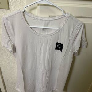 Lululemon Love Curved-Hem Crewneck T-Shirt in white
